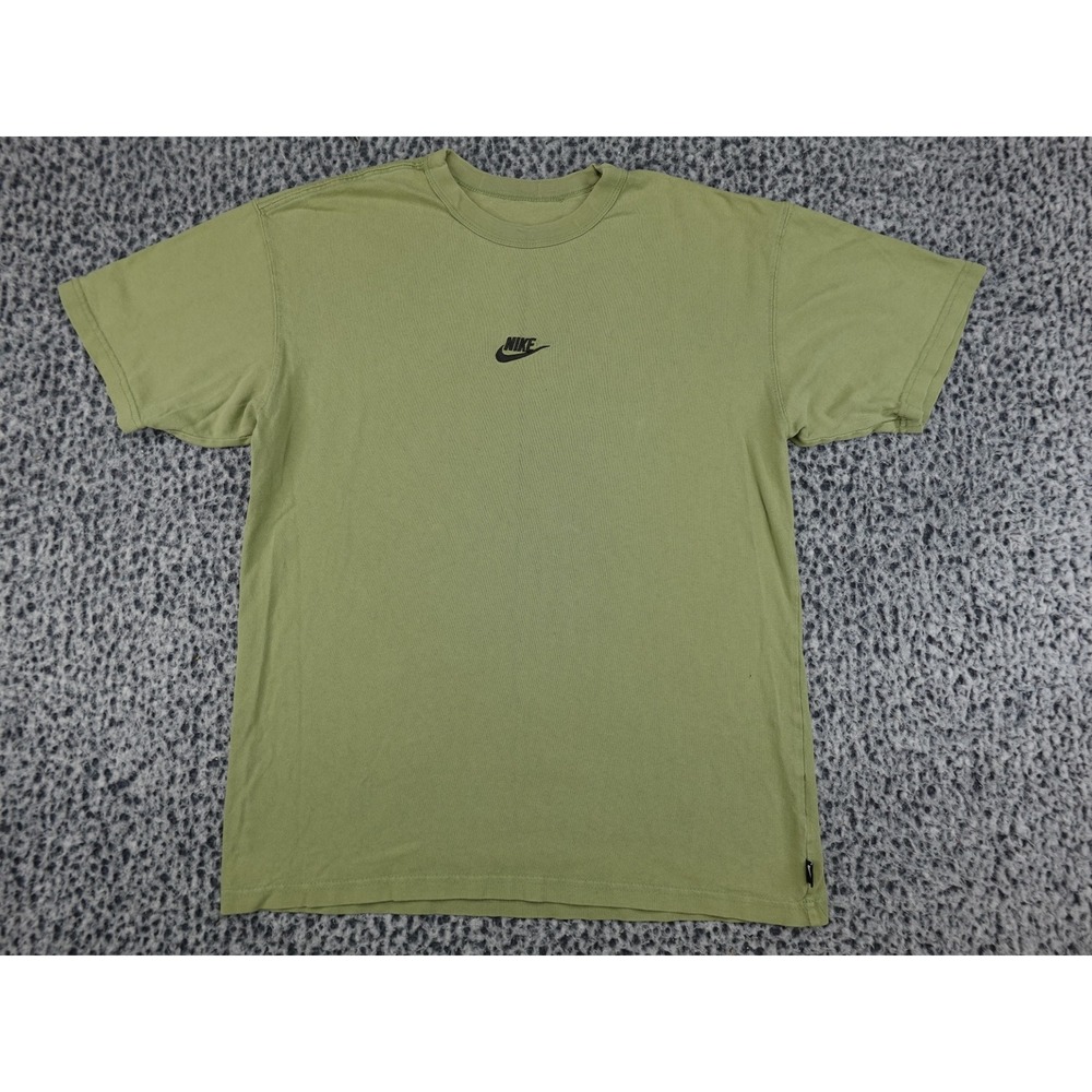 Nike T-Shirt Mens Small Olive Green Max 90 Loose Fit Embroidered DO7392-334